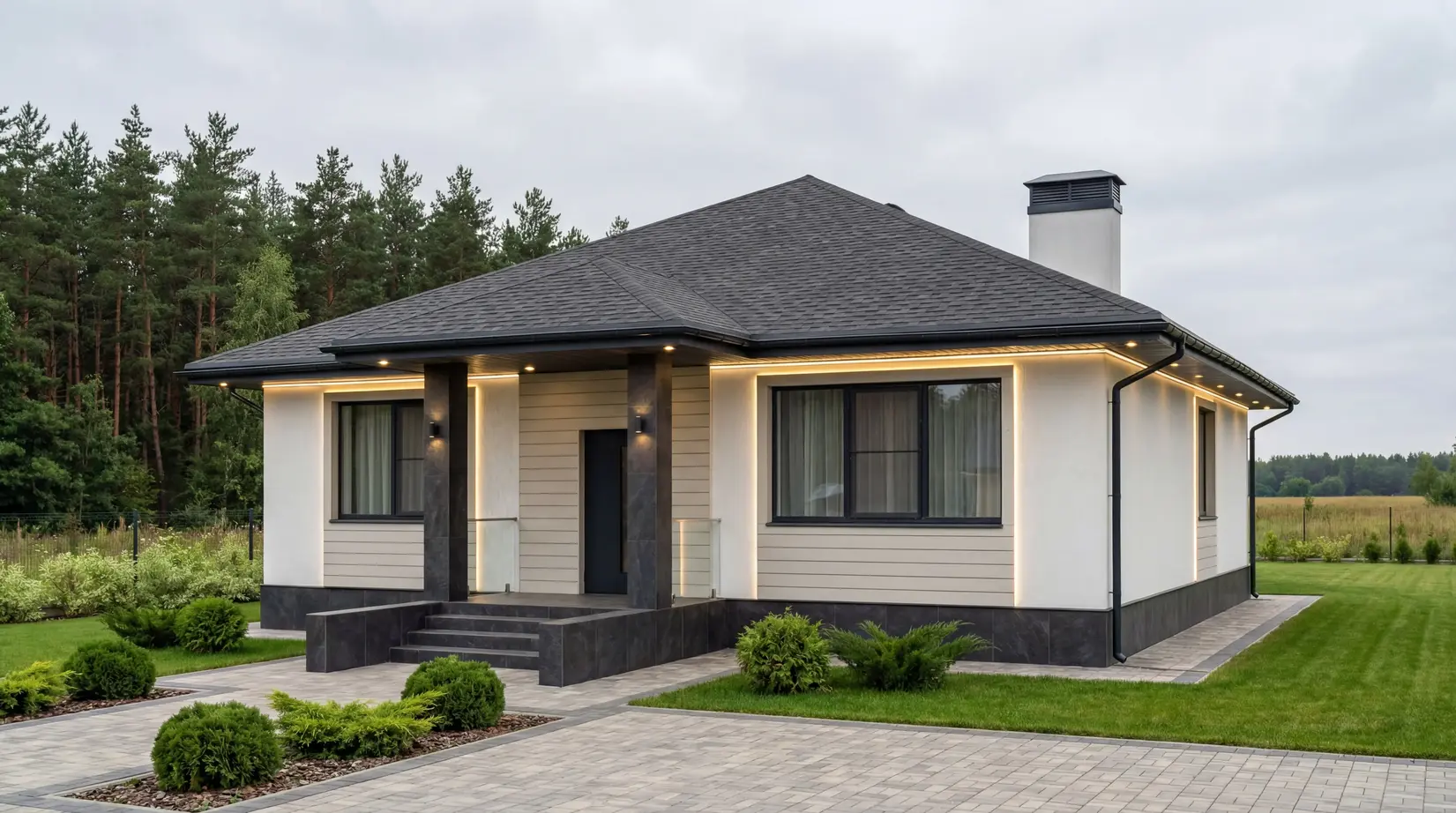 Одноэтажные дома — фото 25